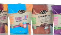 EASTER EGGS STAND OUT IN RENEWABLE, COMPOSTABLE STAND UP POUCHES