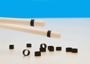 Tungsten-filled plastic replaces gold as catheter marker Tungsten-filled plastic replaces gold as catheter marker