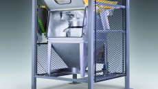 Flexicon Discharger Dust Hood Contains Bag Spout Leaks and Spills
