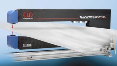 Inline profile thickness measurement of plastics from a single UK source