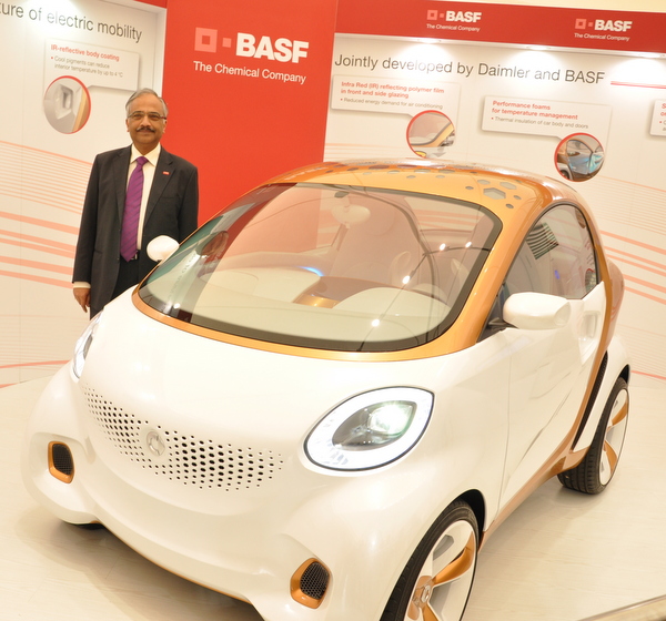 BASF smart forvision concept car developed by Daimler makes India debut
