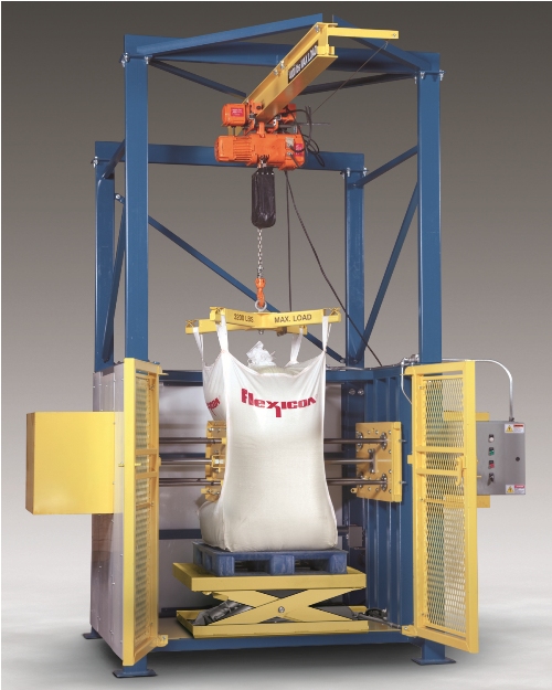 AUTOMATED BULK BAG CONDITIONER LOOSENS SOLIDIFIED MATERIALS
