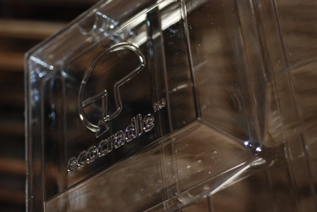 Thermoformed tray enables crop waste-based packaging