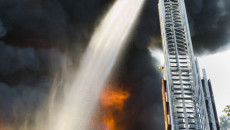 Plastics fire in Mississauga sends up clouds of black smoke