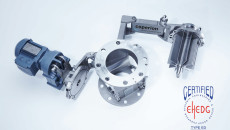 the first rotary valves in the world that are certified by EHEDG for dry cleaning